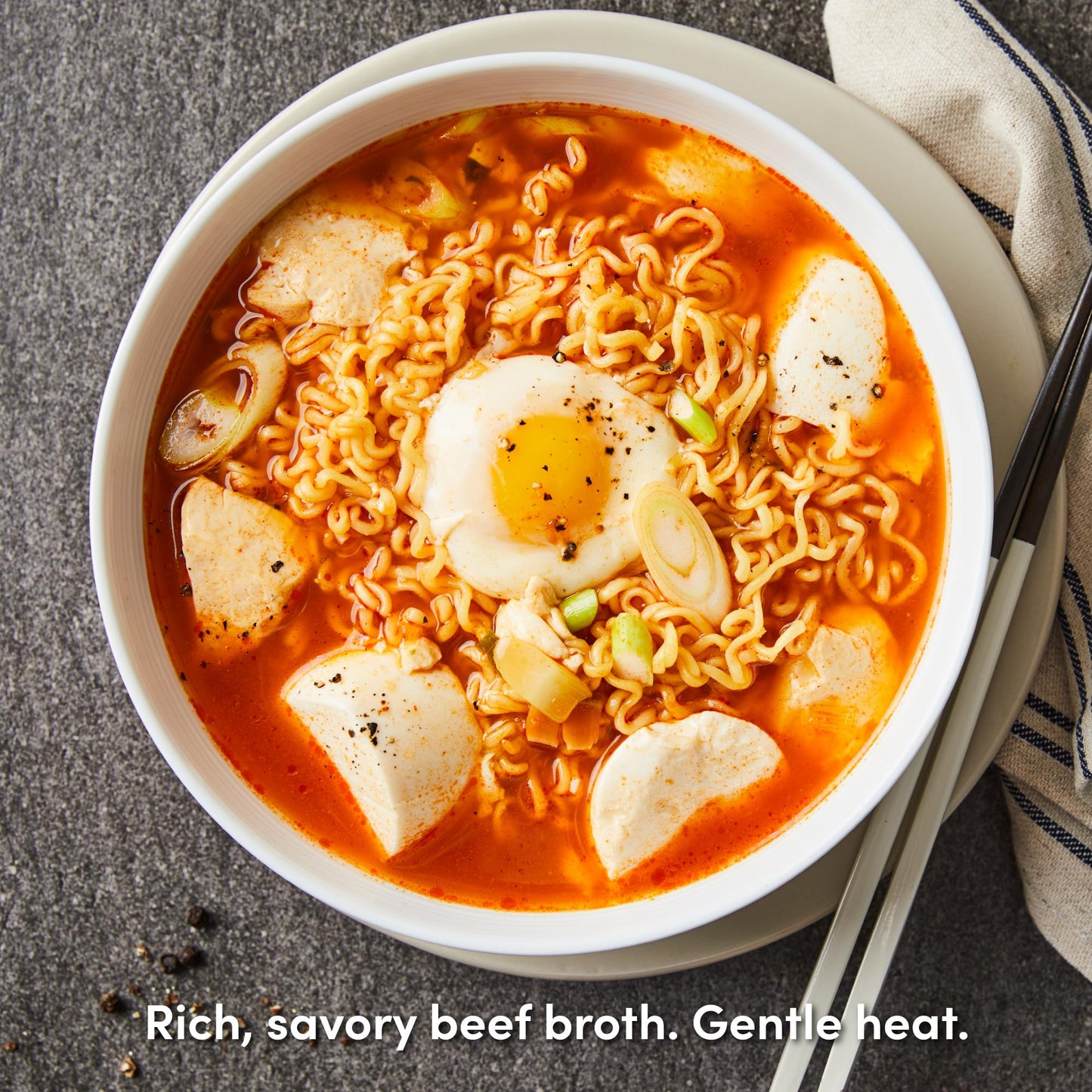 OTOKI Jin Ramen Mild Korean Instant Ramen, 13-Hour Simmered Beef Bone Broth, Mild Savory Flavor, Ready in 4 Minutes, 4.23 oz (Pack of 4)