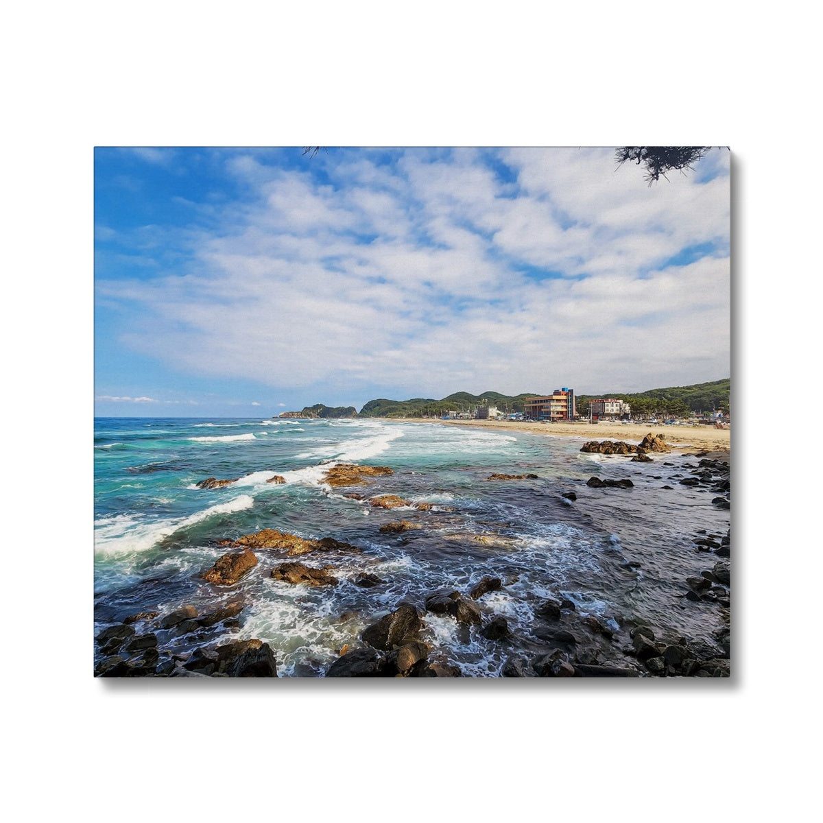 east sea korea beach Canvas