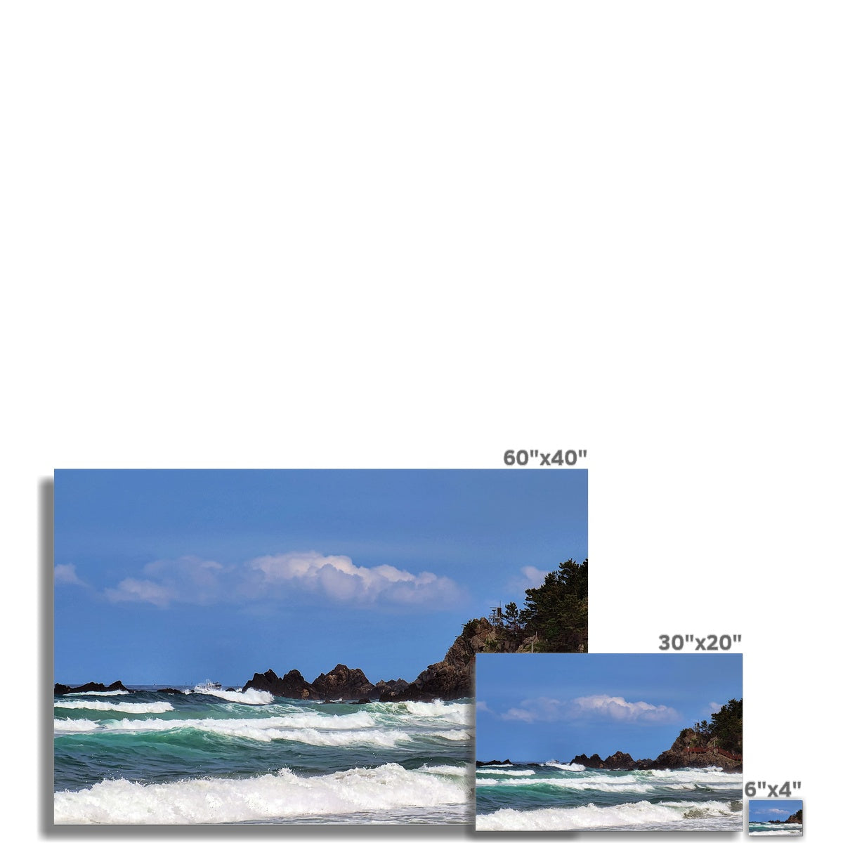 east sea korea  beach wave Photo Art Print