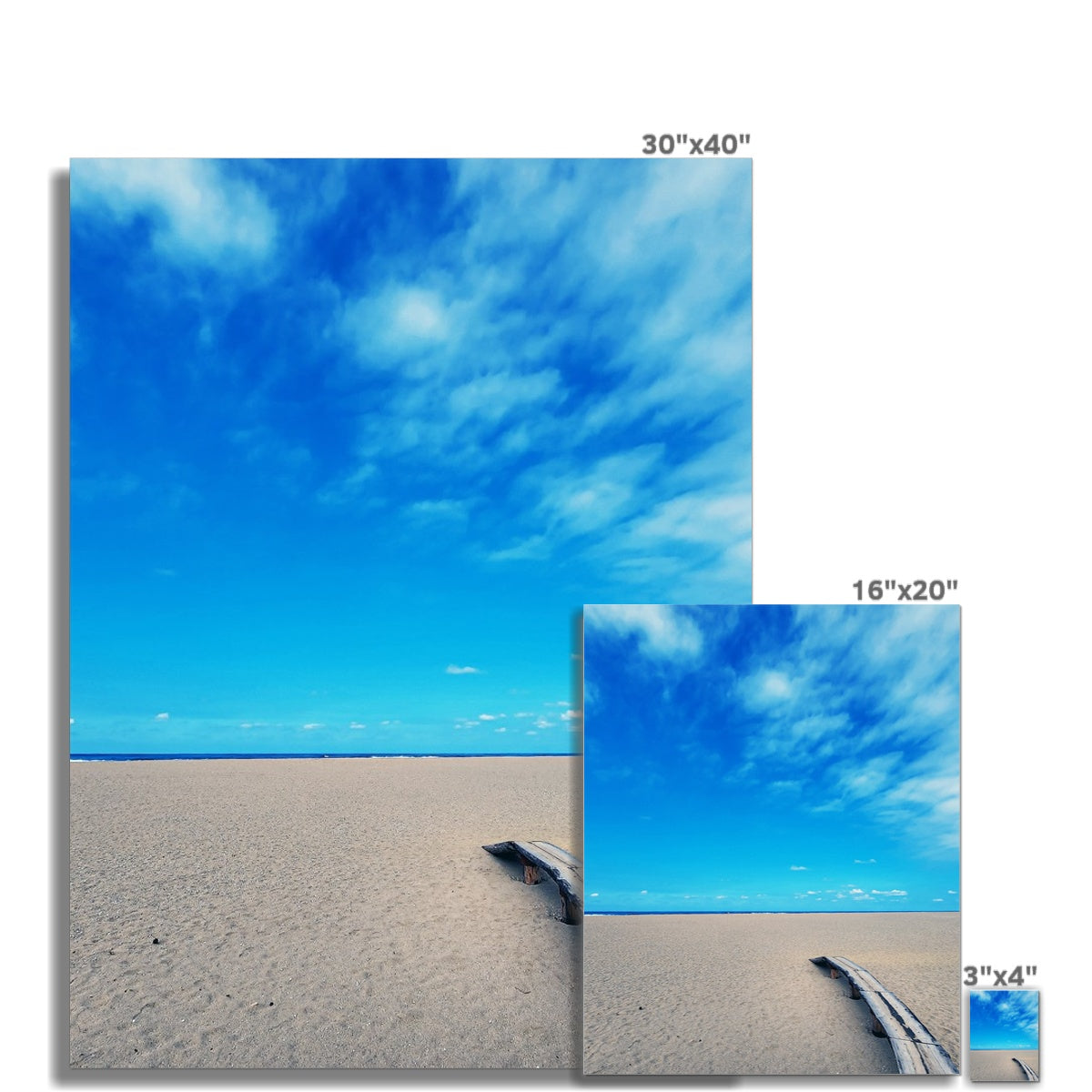 east sea korea sandy beach C-Type Print