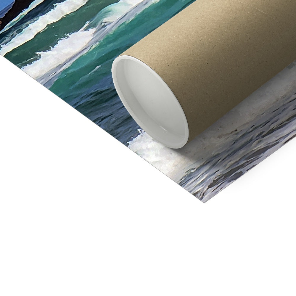 east sea korea  beach wave Photo Art Print