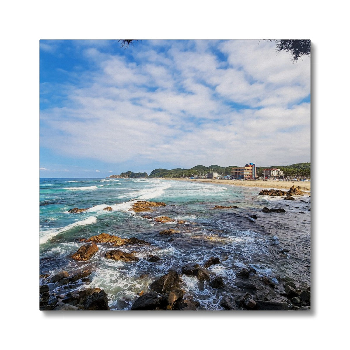 east sea korea beach Canvas