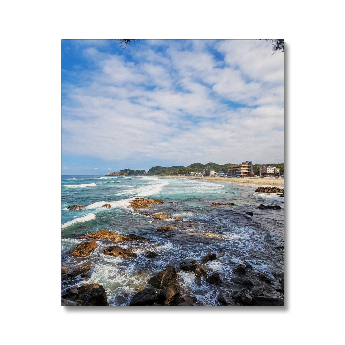 east sea korea beach Canvas
