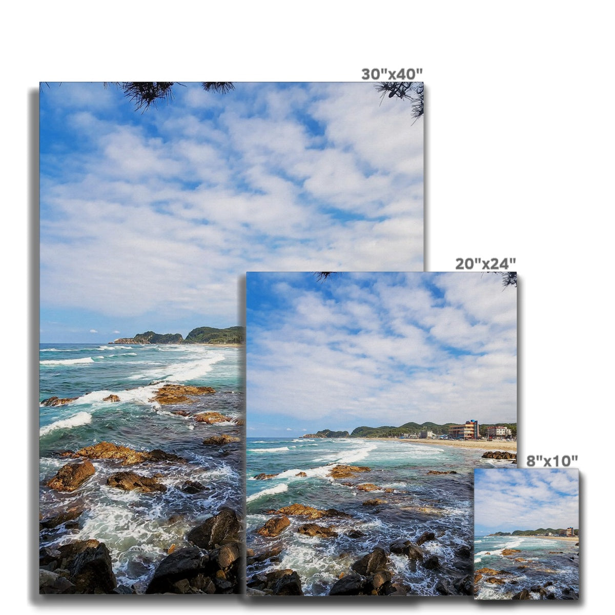 east sea korea beach Canvas