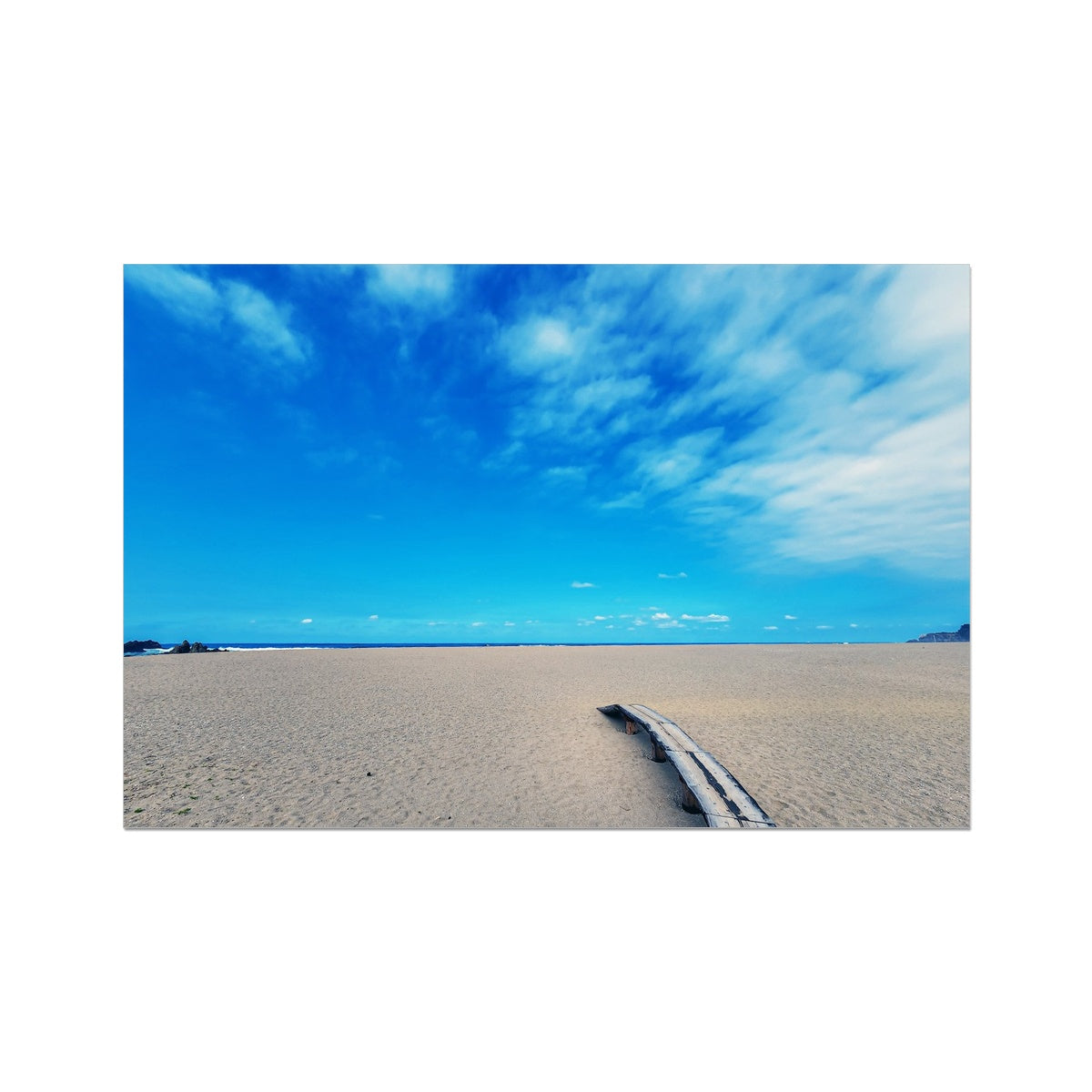 east sea korea sandy beach Fine Art Print