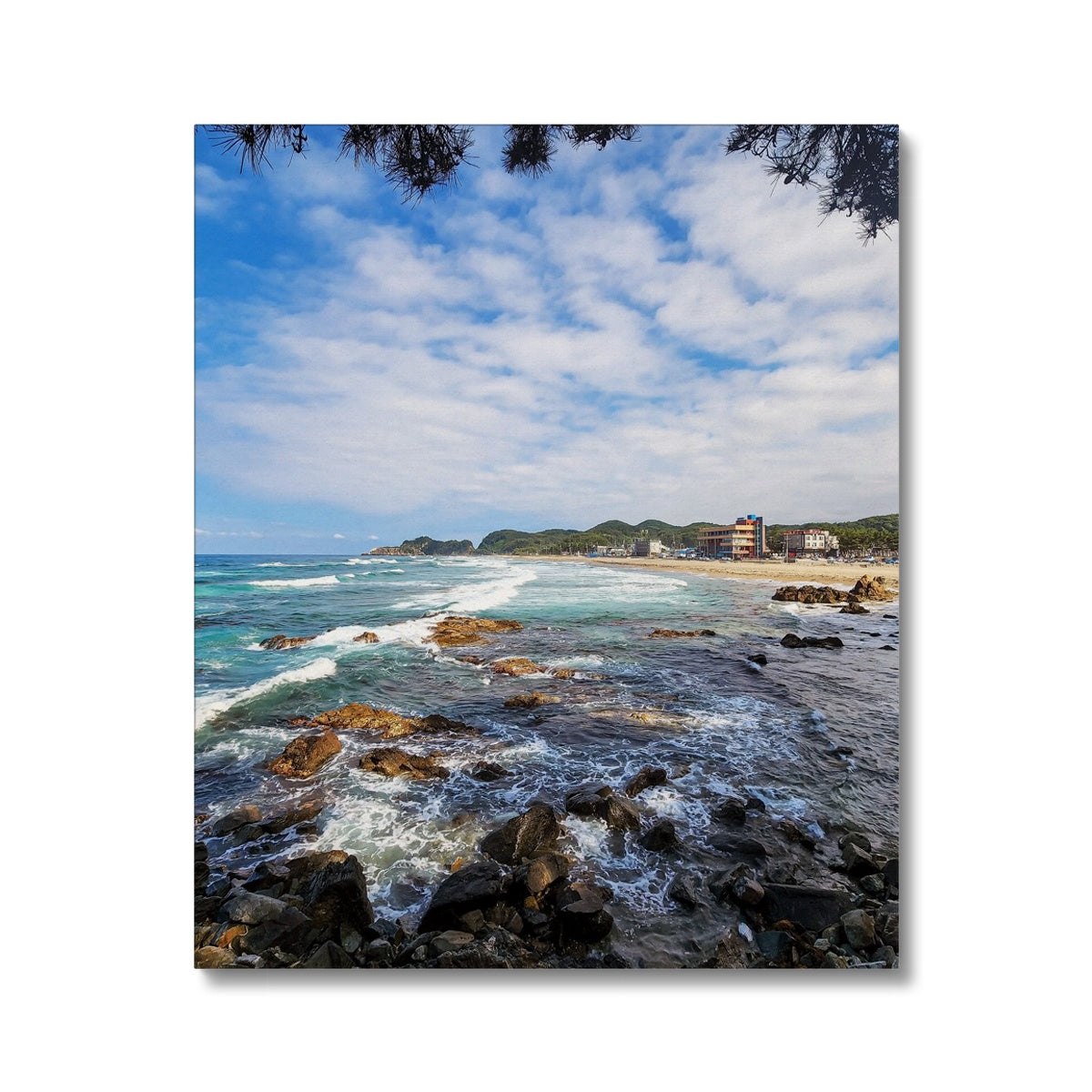 east sea korea beach Canvas