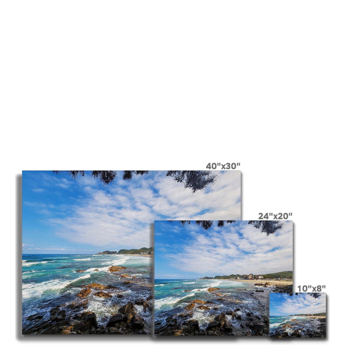 east sea korea beach Canvas