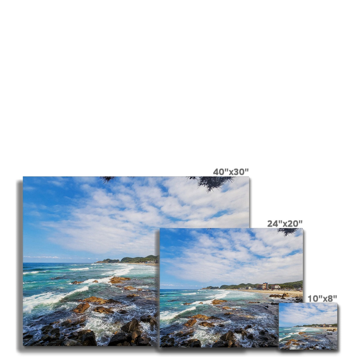 east sea korea beach Canvas