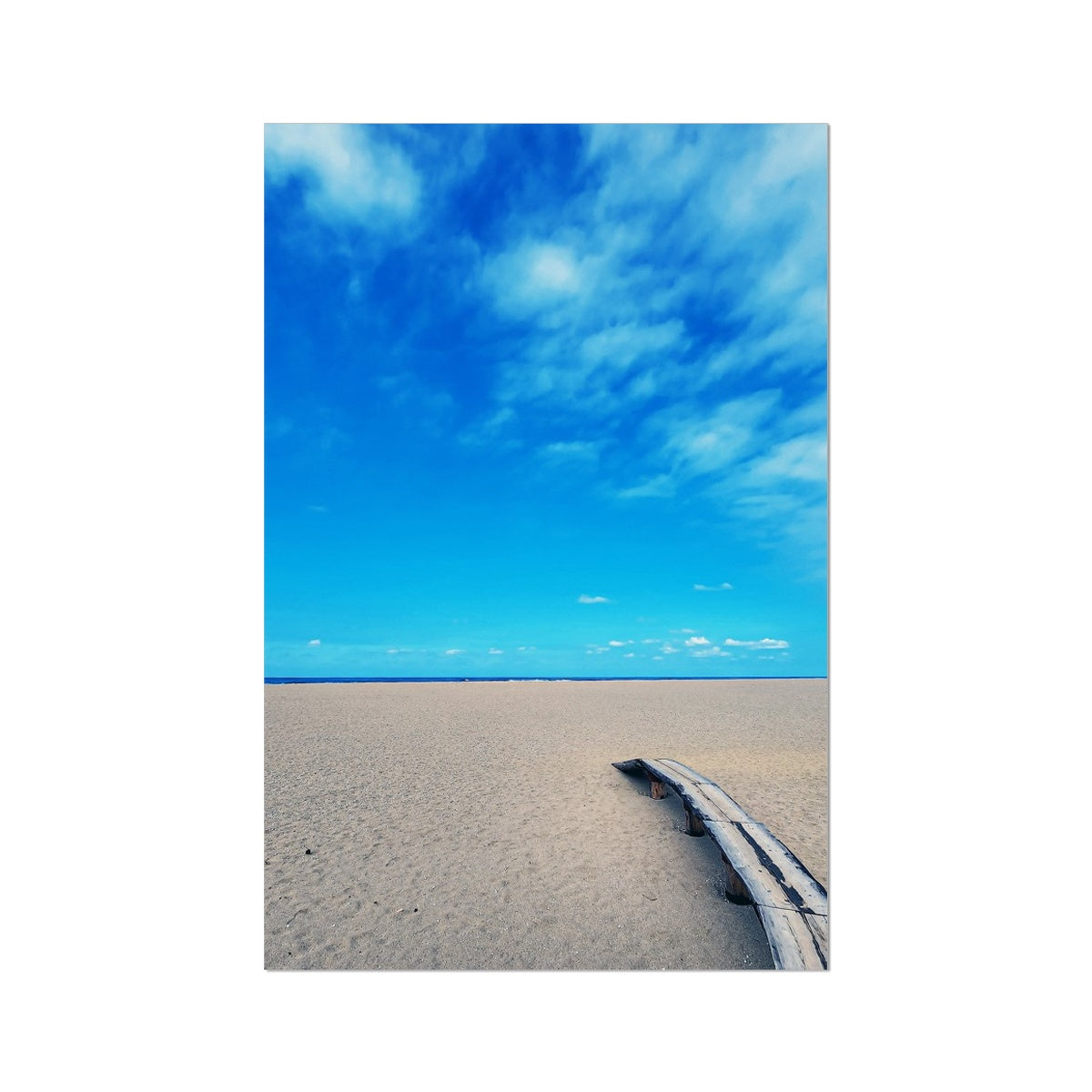 east sea korea sandy beach Fine Art Print