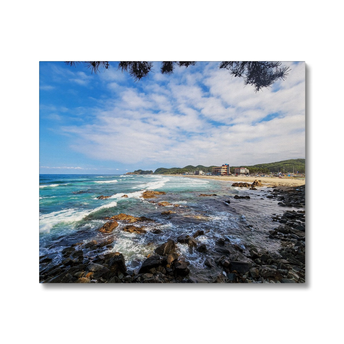 east sea korea beach Canvas