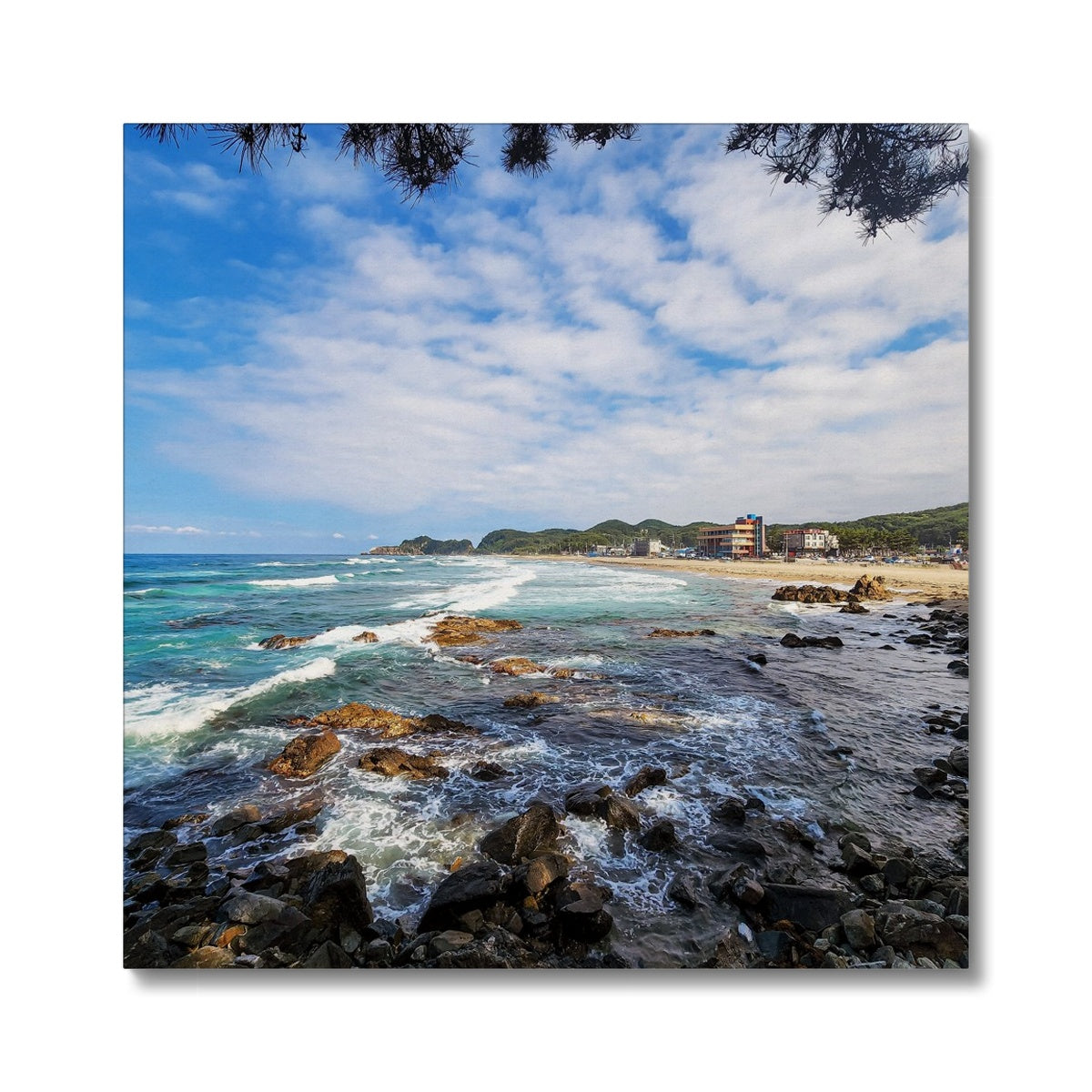 east sea korea beach Canvas