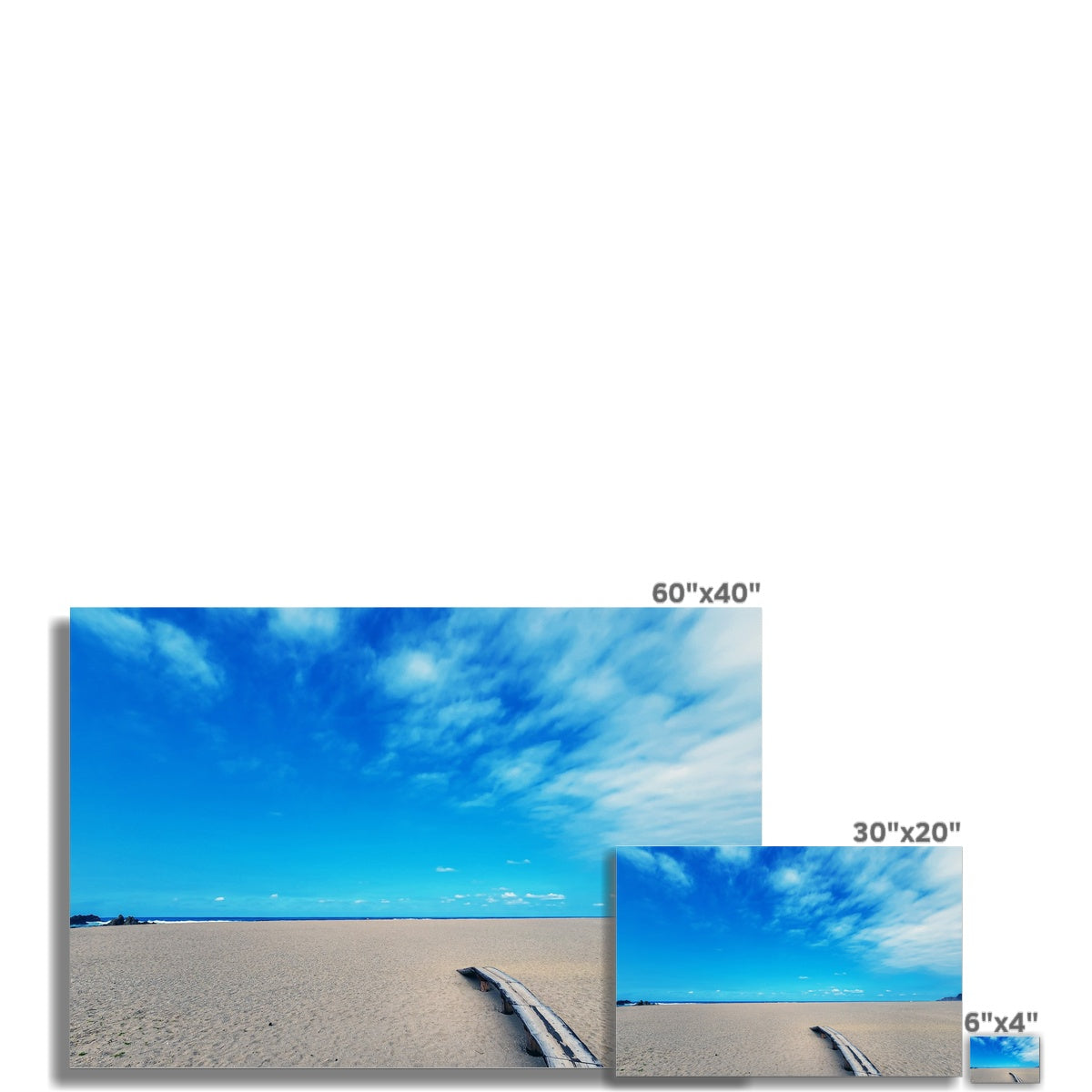east sea korea sandy beach Fine Art Print