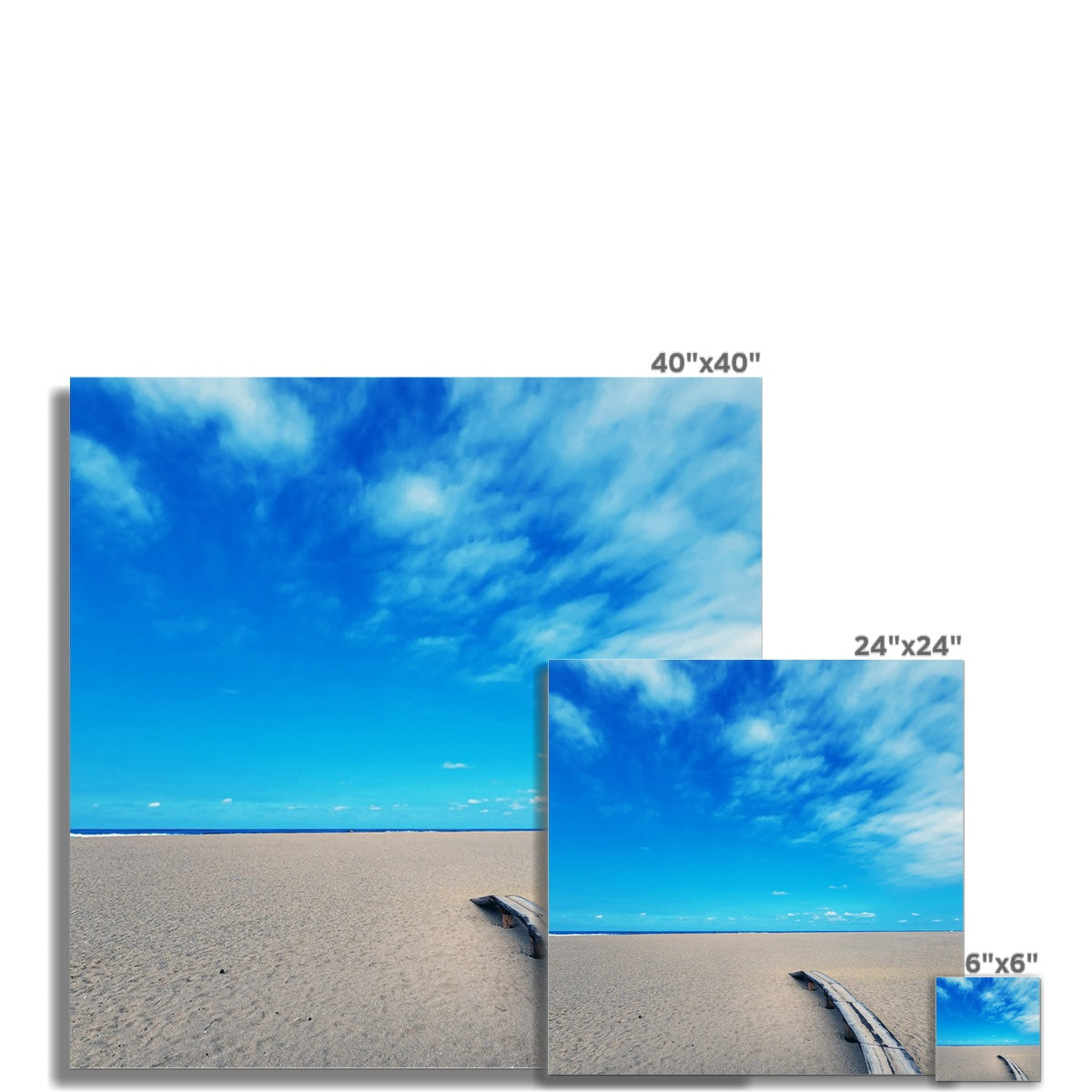 east sea korea sandy beach Fine Art Print
