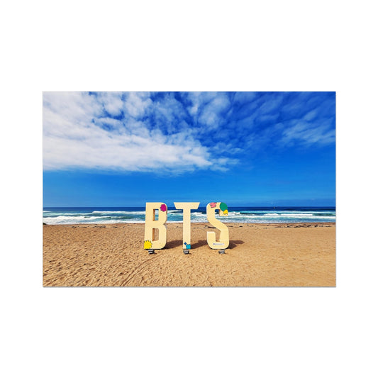 BTS Butter shoot Location Beach Fine Art Print