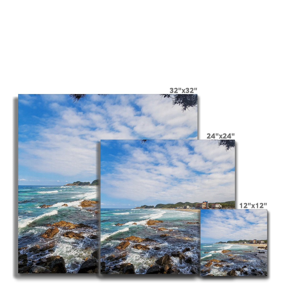 east sea korea beach Canvas