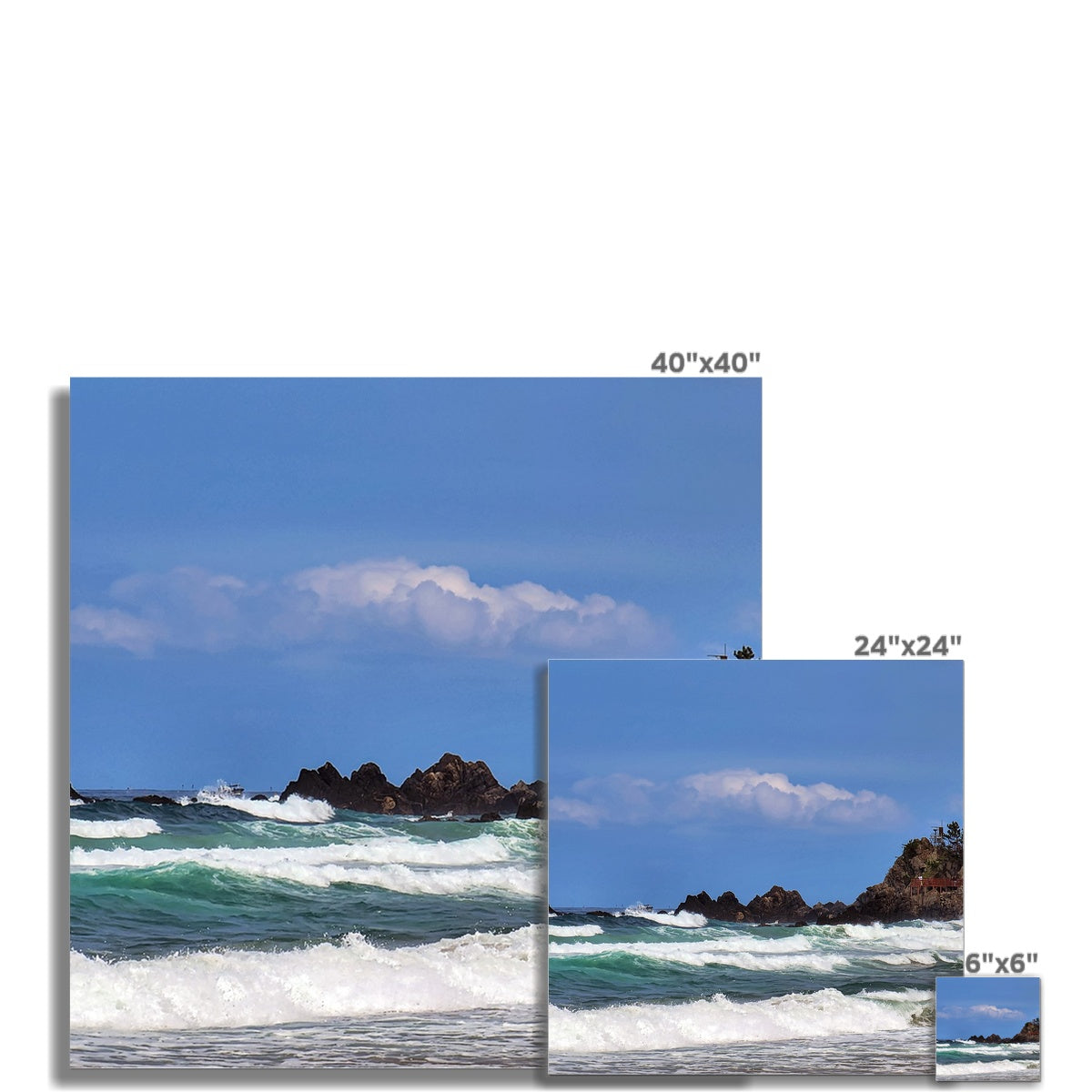 east sea korea  beach wave Photo Art Print