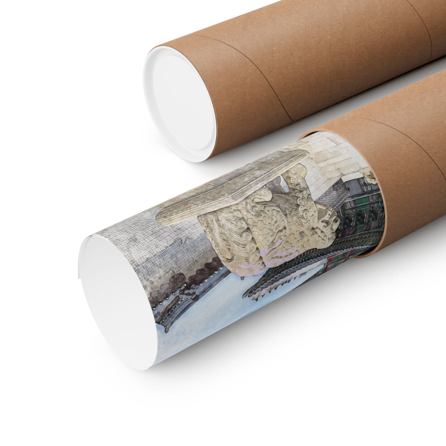 Gyeongbokgung Palace Watercolor Poster — Seoul Korea Matte Vertical Print