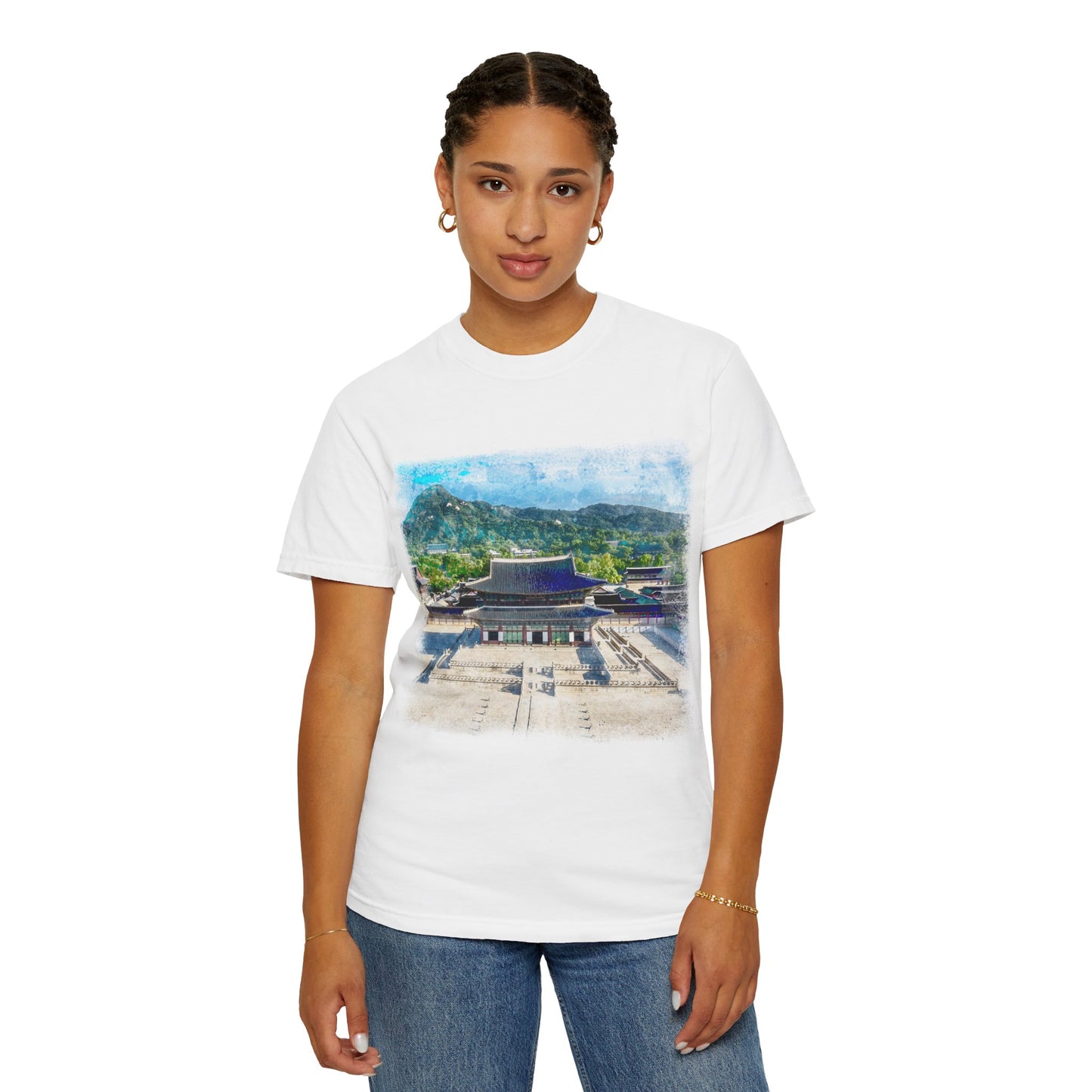 [K-Heritage] Gyeongbokgung Palace Scenic T‑Shirt — Korea Travel Souvenir Tee