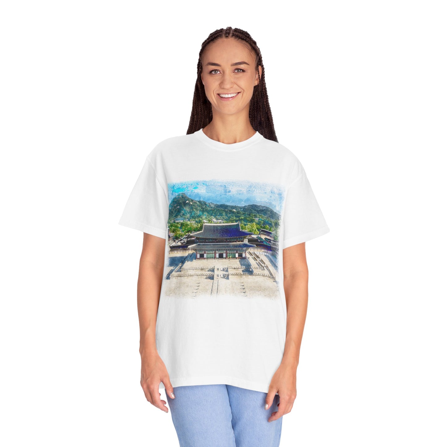 [K-Heritage] Gyeongbokgung Palace Scenic T‑Shirt — Korea Travel Souvenir Tee