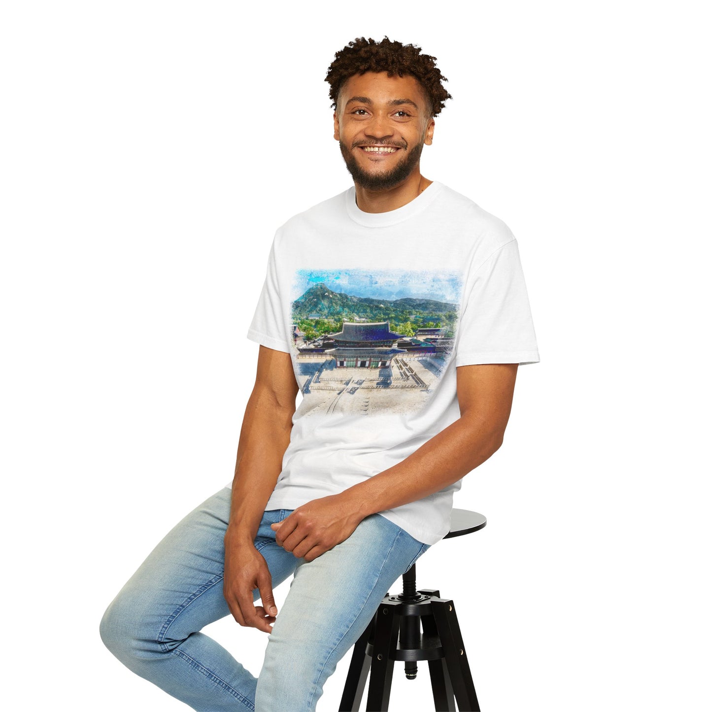 [K-Heritage] Gyeongbokgung Palace Scenic T‑Shirt — Korea Travel Souvenir Tee