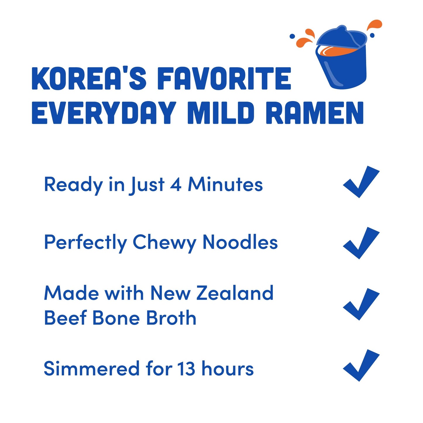 OTOKI Jin Ramen Mild Korean Instant Ramen, 13-Hour Simmered Beef Bone Broth, Mild Savory Flavor, Ready in 4 Minutes, 4.23 oz (Pack of 4)