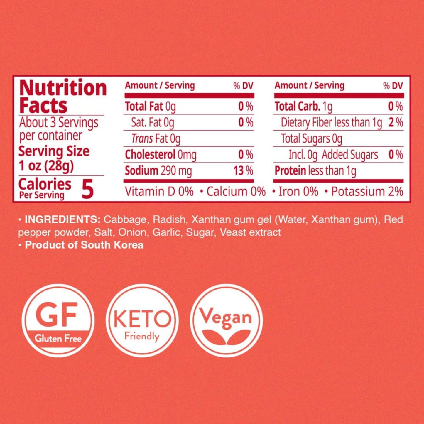 Spicy Premium Fermented Kimchi Napa Cabbage [ FUN SIZE Pouch Pack of 8] - [Original] – (Gluten Free / KETO / Vegan) | 0 Fat/ 0 Sugar/ 0 Cholesterol | Long Shelf Life | Perfect for Ramen & Stir-Fries - JONGGA