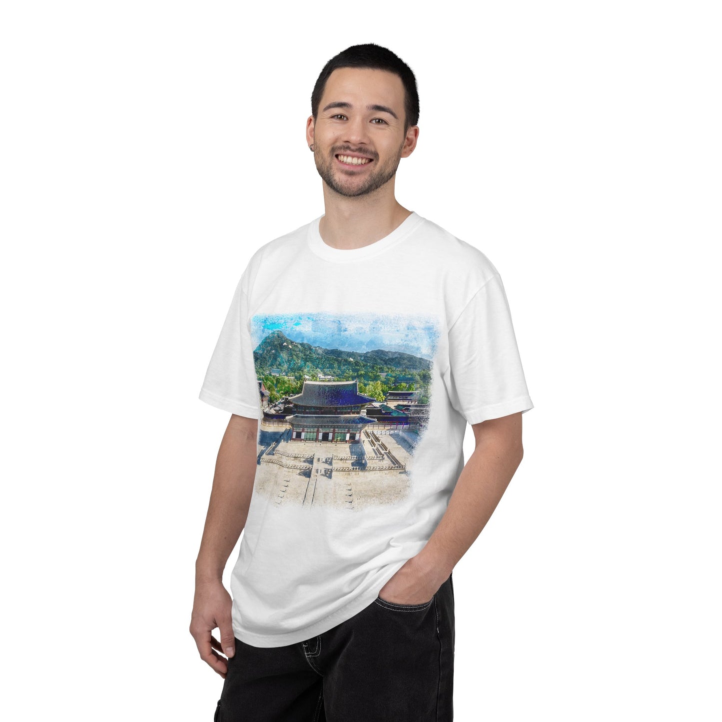 [K-Heritage] Gyeongbokgung Palace Scenic T‑Shirt — Korea Travel Souvenir Tee