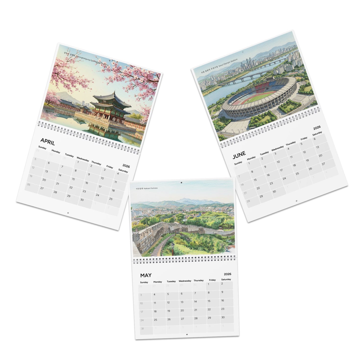 Seoul Wall Calendar 2026