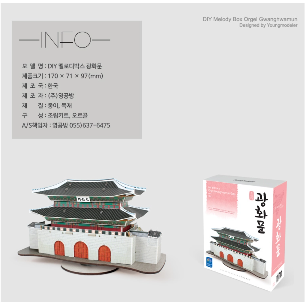 Gyeonghoeru DIY Kit, Korean Palace Model