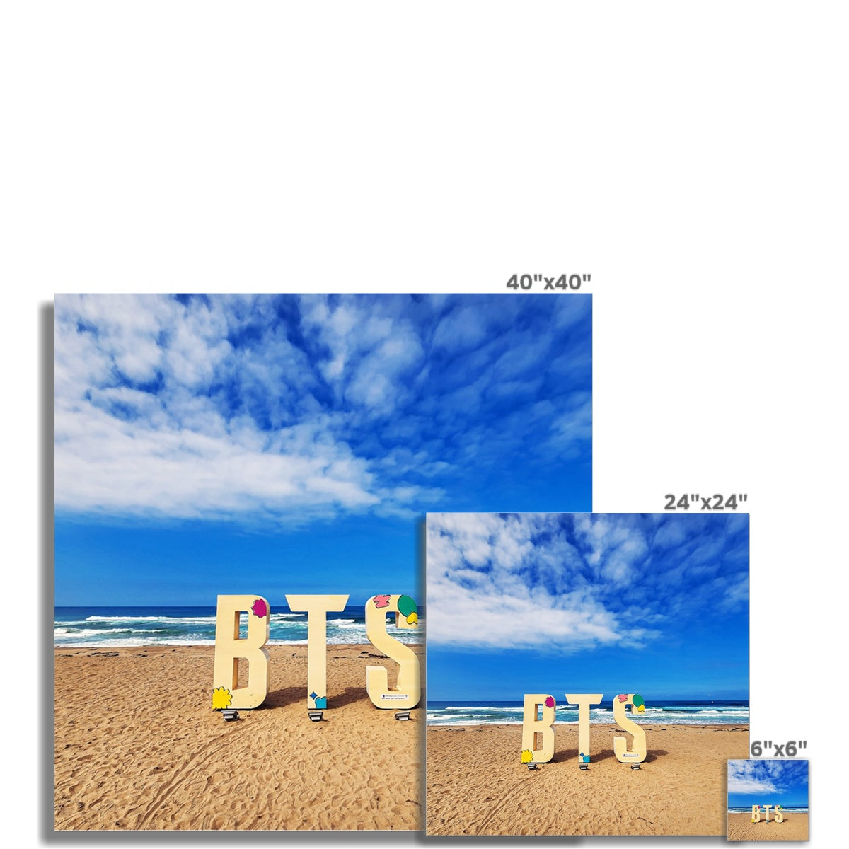 BTS Butter shoot Location Beach Fine Art Print
