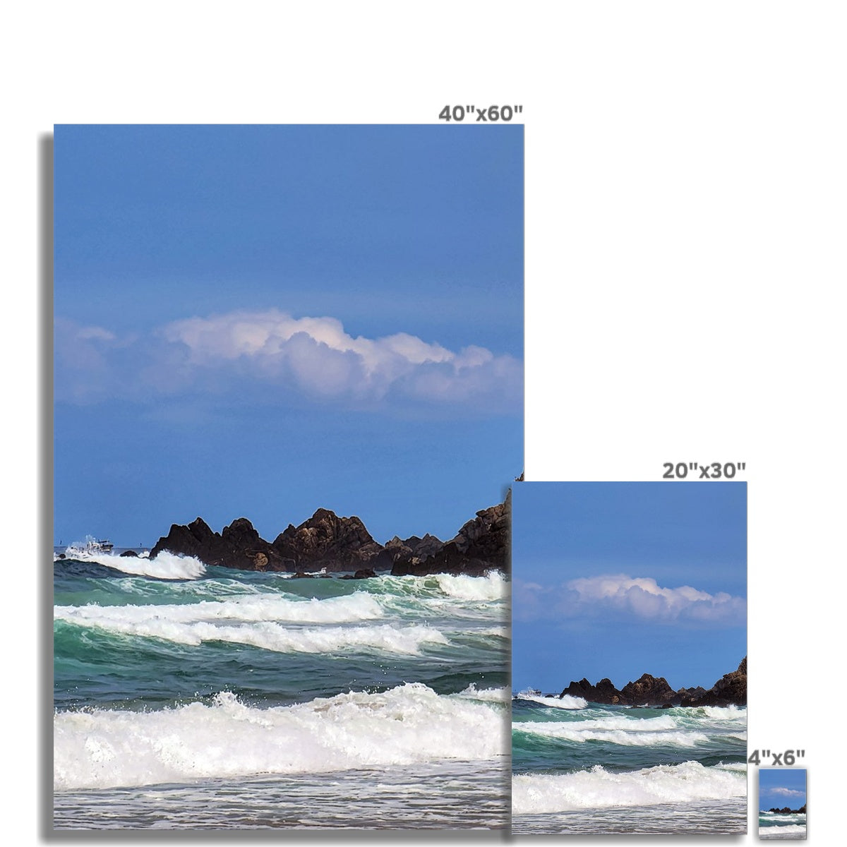 east sea korea  beach wave Photo Art Print